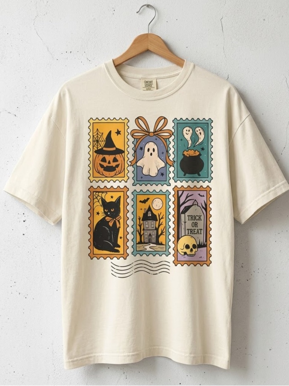 Halloween Cute Ghost Pumpkin Cat Shirt